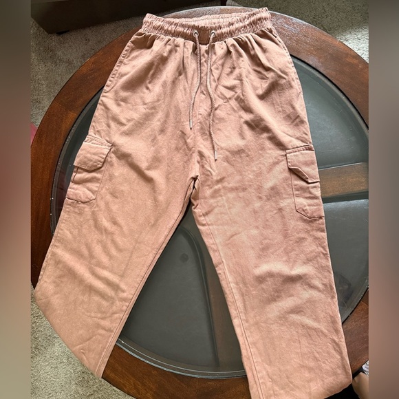 Pretty Little Thing Drawstring Detail Pocket Joggers Relaxed Fit Elastic Waist - Picture 1 of 9
